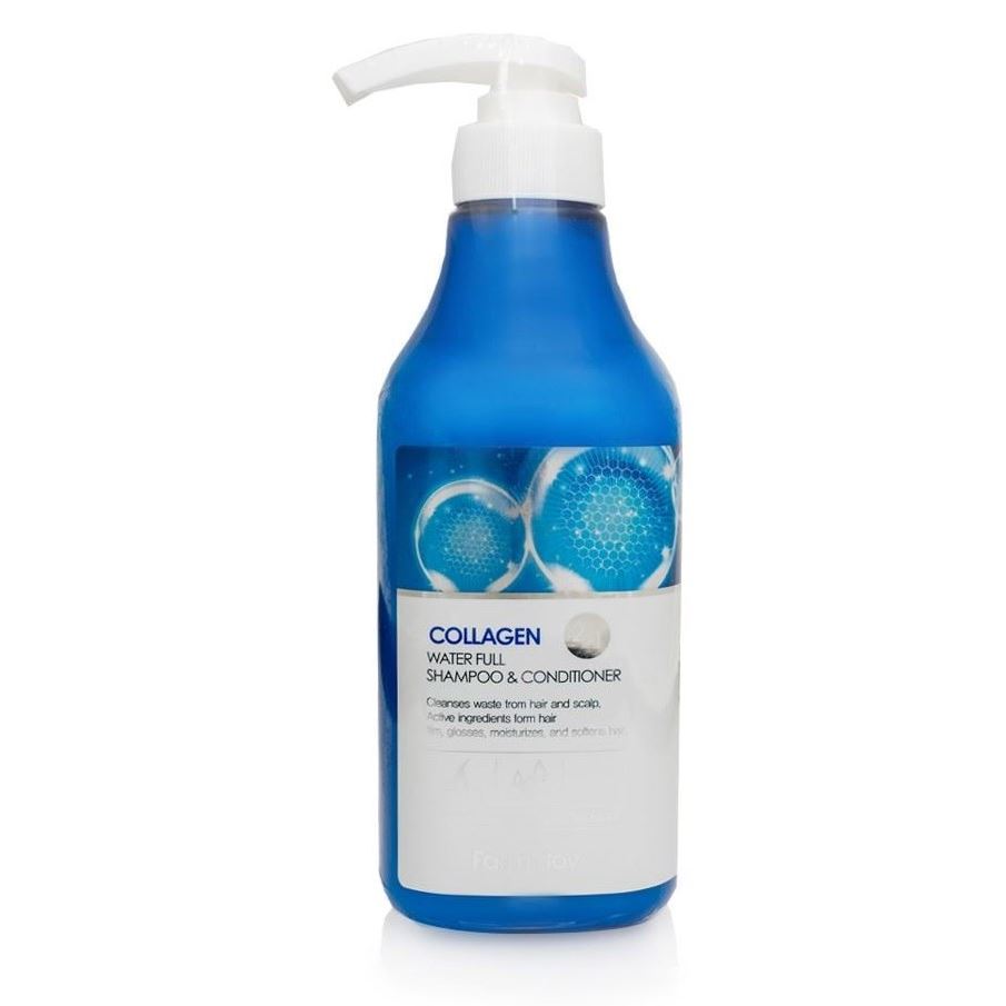 FarmStay Skin Care Collagen Water Full Shampoo&Conditioner  Шампунь-кондиционер увлажняющий с коллагеном