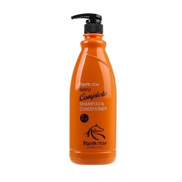 FarmStay Skin Care Mayu Complete Shampoo & Conditioner Шампунь-кондиционер с лошадиным маслом