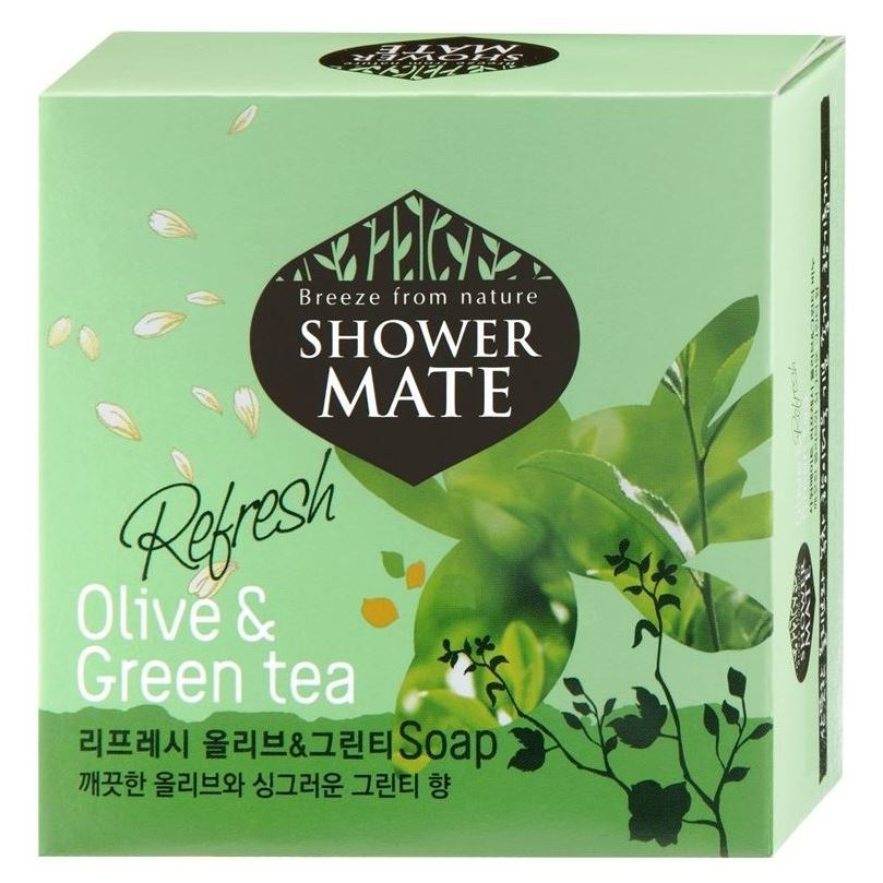 KeraSys Body Care Shower Mate Refresh Olive & Green Tea Мыло косметическое Оливки и зеленый чай