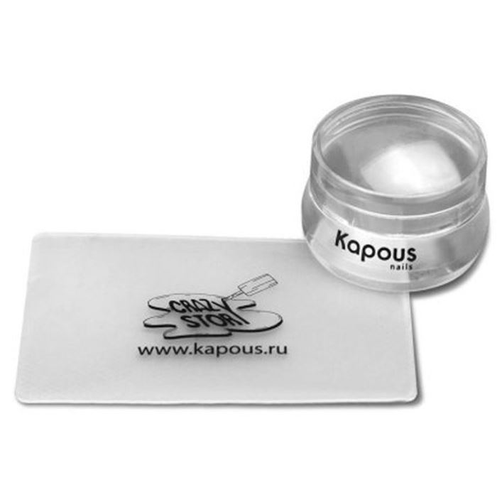 Kapous Professional Manicure & Pedicure Crazy Story Set Набор для стемпинга: штамп, скрапер