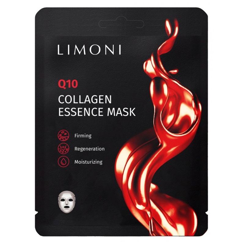 Limoni Masks Q10 Collagen Essence Mask Маска для лица антивозрастная с коэнзимом Q10 и коллагеном