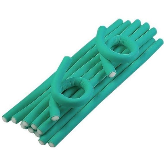 Dewal Professional Бигуди и коклюшки BUM20240\BUM 20180 Бигуди-бумеранги зеленые 20 мм Бигуди-бумеранги 20 мм, упаковка 10 шт, цвет зеленый