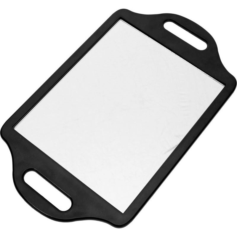 Dewal Professional Аксессуары для окрашивания и стрижки волос MR-016 Зеркало переносное 36 х 22 см Зеркало заднего вида переносное, с двумя ручками, цвет черный, размер 36 х 22 см