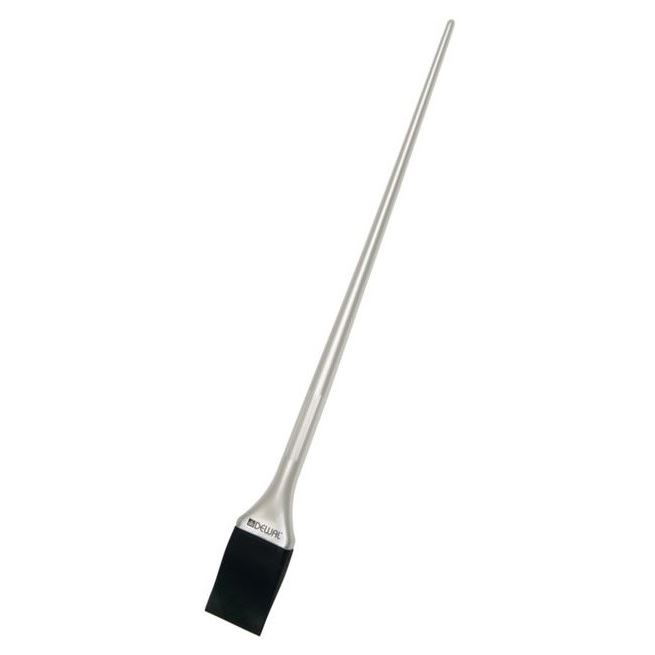 Dewal Professional Аксессуары для окрашивания и стрижки волос JPP149 Кисть-лопатка силиконовая 22 мм Кисть-лопатка силиконовая для окрашивания прядей, черная с белой ручкой, узкая, 22 мм