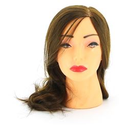 FI-2022M-6 Голова учебная DEWAL"шатенка", протеин. волосы 30-40 см