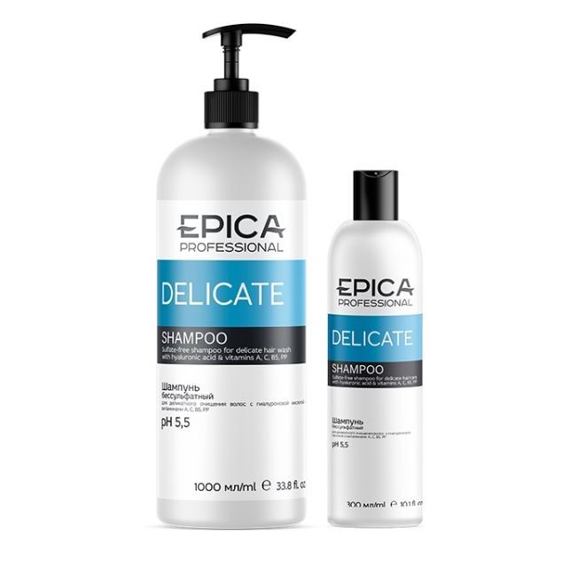 Epica Professional Daily Haircare Delicate Shampoo Бессульфатный шампунь для деликатного очищения с гиалуроновой кислотой
