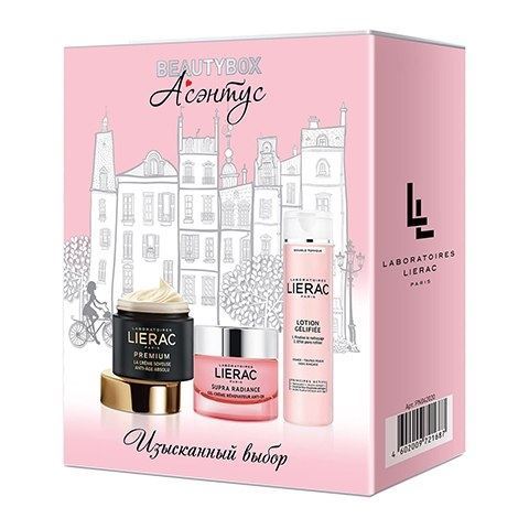 Lierac Premium BeautyBox Асэнтус Изысканный выбор  Набор Асэнтус BeautyBox Изысканный выбор: крем бархатистый, гель-крем обновляющий, гель-лосьон 
