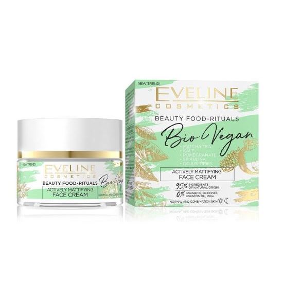 Eveline Face Care Beauty Food - Rituals Активный матирующий крем для лица Дневной/Ночной BIO VEGAN Активный матирующий крем для лица Дневной/Ночной