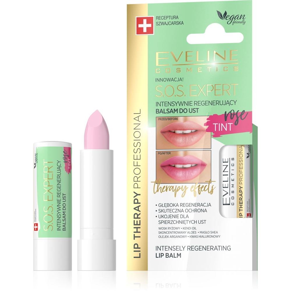 Eveline Make-Up SOS Expert Lip Therapy Professional Интенсивно регенерирующий бальзам для губ Интенсивно регенерирующий бальзам для губ