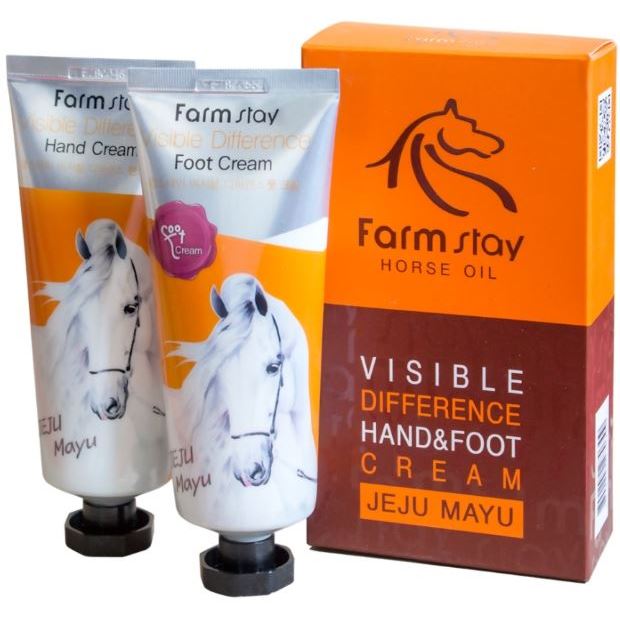 FarmStay Skin Care Jeju Mayu Complete Hand & Foot Cream Крем для рук и ног с лошадиным жиром