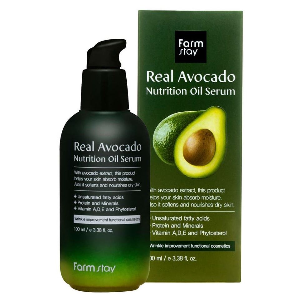 FarmStay Skin Care Real Avocado Nutrition Oil Serum Сыворотка питательная с маслом авокадо