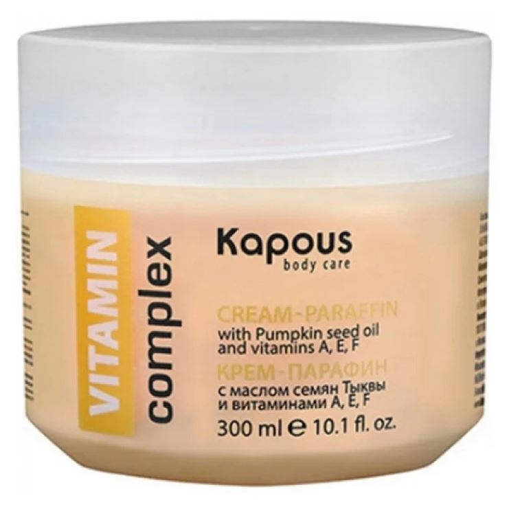 Kapous Professional Depilation Крем-парафин Vitamin Complex с маслом семян Тыквы и витаминами A, E, F Крем-парафин с маслом семян Тыквы и витаминами A, E, F