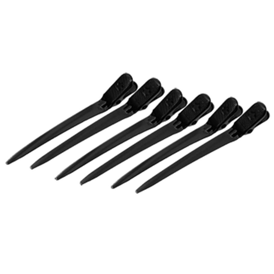 Kapous Professional Accessories  Зажимы парикмахерские металлические 88 х 8 мм, 6 шт., черные Зажимы парикмахерские металлические 88 х 8 мм, цвет черный, упаквка 6 штук