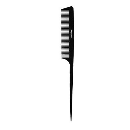 Kapous Professional Accessories  Расческа парикмахерская с пластиковым хвостиком "Carbon fiber" 229*25 мм Расческа парикмахерская с пластиковым хвостиком "Carbon fiber" 229*25 мм