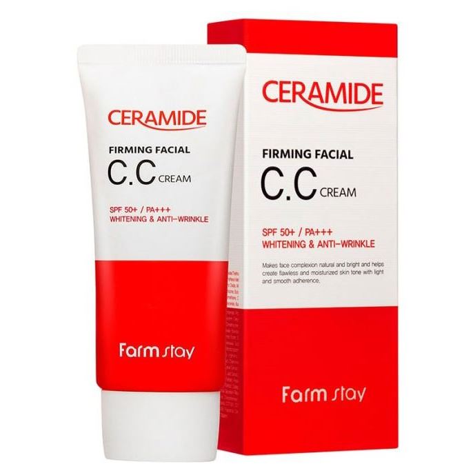 FarmStay Make Up Ceramide Firming Facial CC Cream SPF50+ PA+++ Укрепляющий CC-крем с керамидами 
