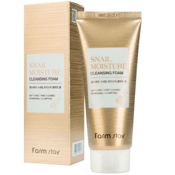 FarmStay Cleansing Snail Moisture Cleansing Foam Увлажняющая очищающая пенка с муцином улитки