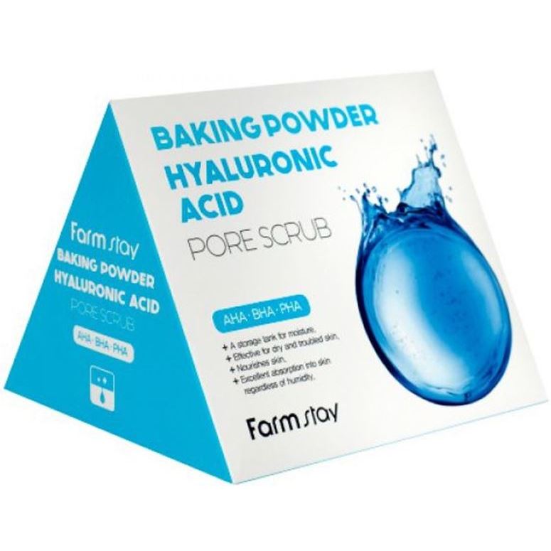 FarmStay Cleansing Baking Powder Hyaluronic Acid Pore Scrub Скраб с содой и гиалуроновой кислотой для очищения пор