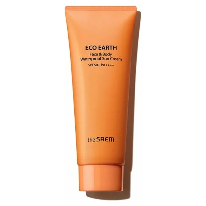 The Saem Eco Earth Face & Body Waterproof Sun Cream SPF 50+ PA++++ Водостойкий солнцезащитный крем с высоким фактором защиты