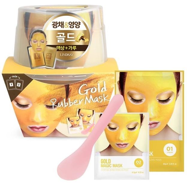 Lindsay Modeling Mask  Gold Rubber Mask Альгинатная маска c коллоидным золотом (пудра + активатор)