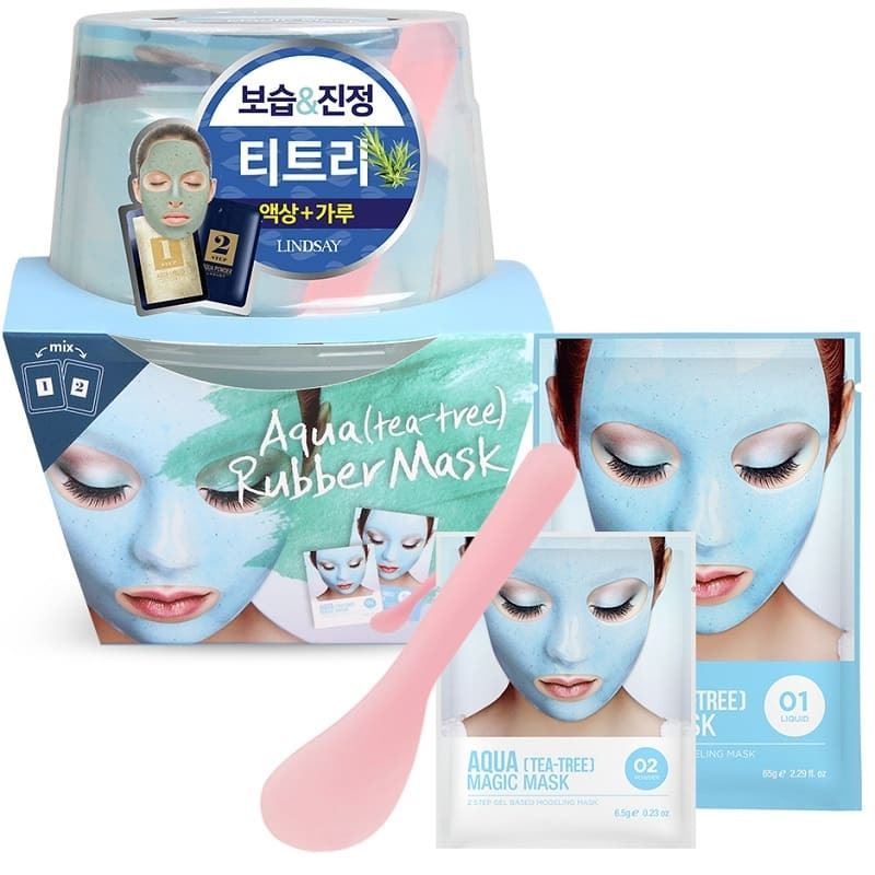 Lindsay Modeling Mask  Aqua (Tea-Tree) Rubber Mask Альгинатная маска с маслом чайного дерева (пудра+активатор)