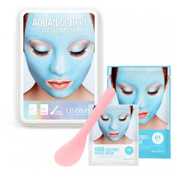 Lindsay Modeling Mask  Aqua (Tea-Tree) Magic Mask Альгинатная маска для лица с маслом чайного дерева (пудра + активатор)