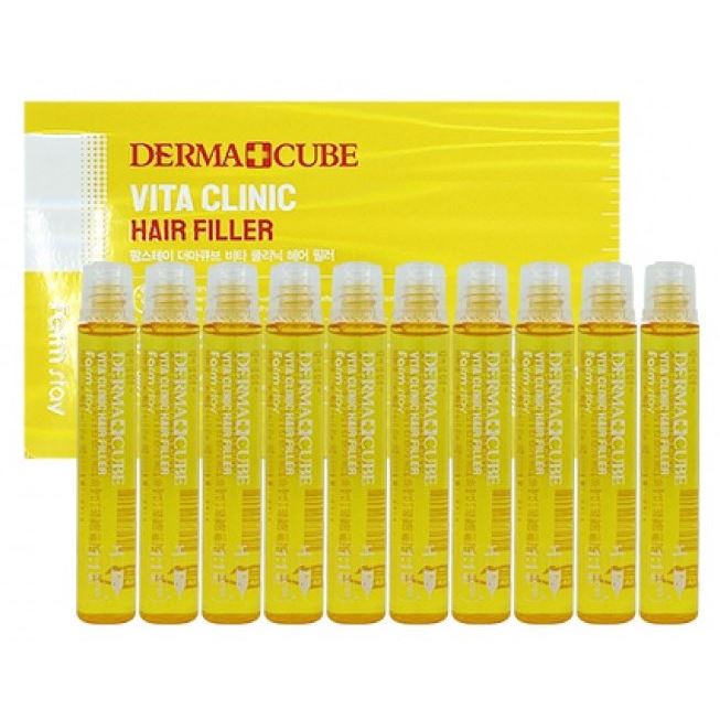 FarmStay Skin Care Derma Cube Vita Clinic Hair Filler  Витаминизирующий филлер для волос с витаминами
