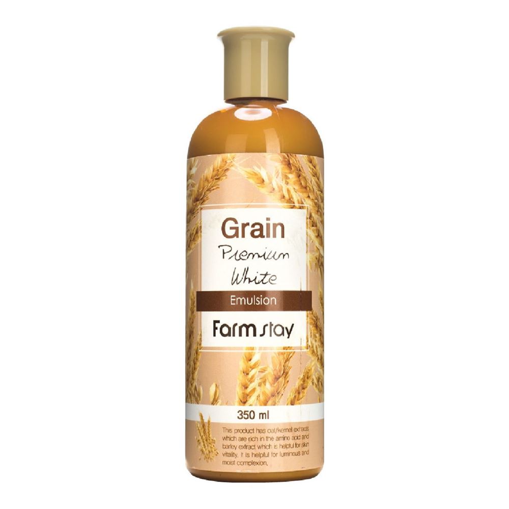 FarmStay Skin Care Grain Premium White Emulsion Выравнивающая эмульсия с экстрактом ростков пшеницы