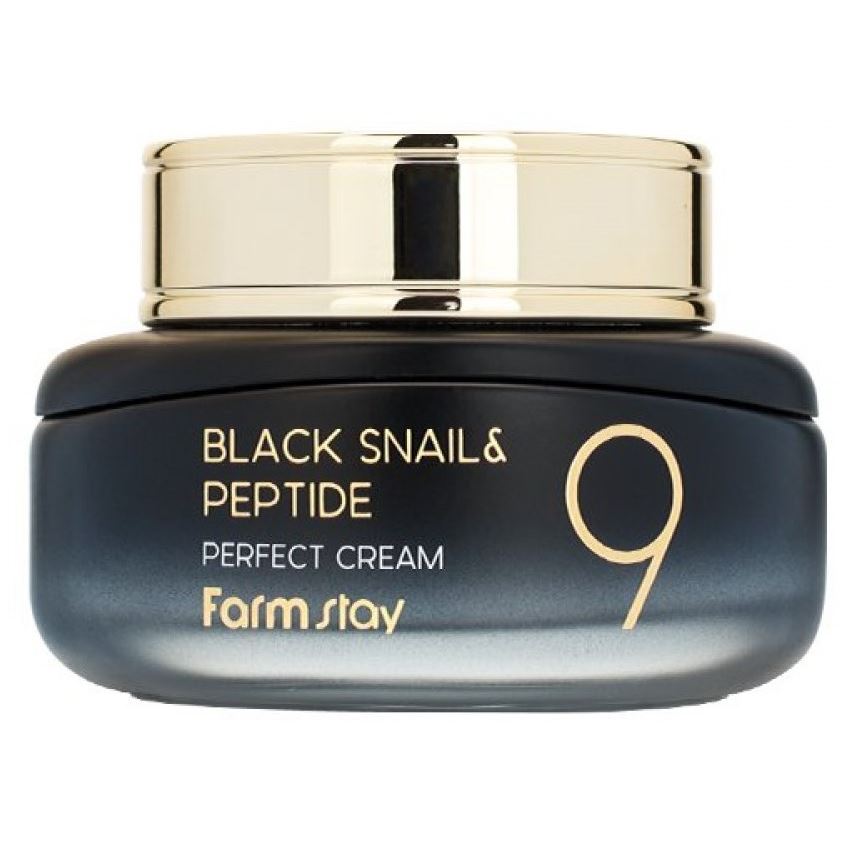 FarmStay Skin Care Black Snail & Peptide 9 Perfect Cream  Омолаживающий крем для лица с комплексом из 9 пептидов
