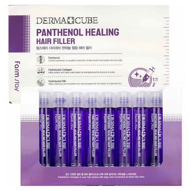 FarmStay Skin Care Derma Cube Panthenol Healing Hair Filler Питательный филлер для волос с пантенолом