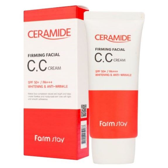 FarmStay Sun Care Ceramide Firming Facial CC Cream SPF50+ PA+++  СС крем с керамидами