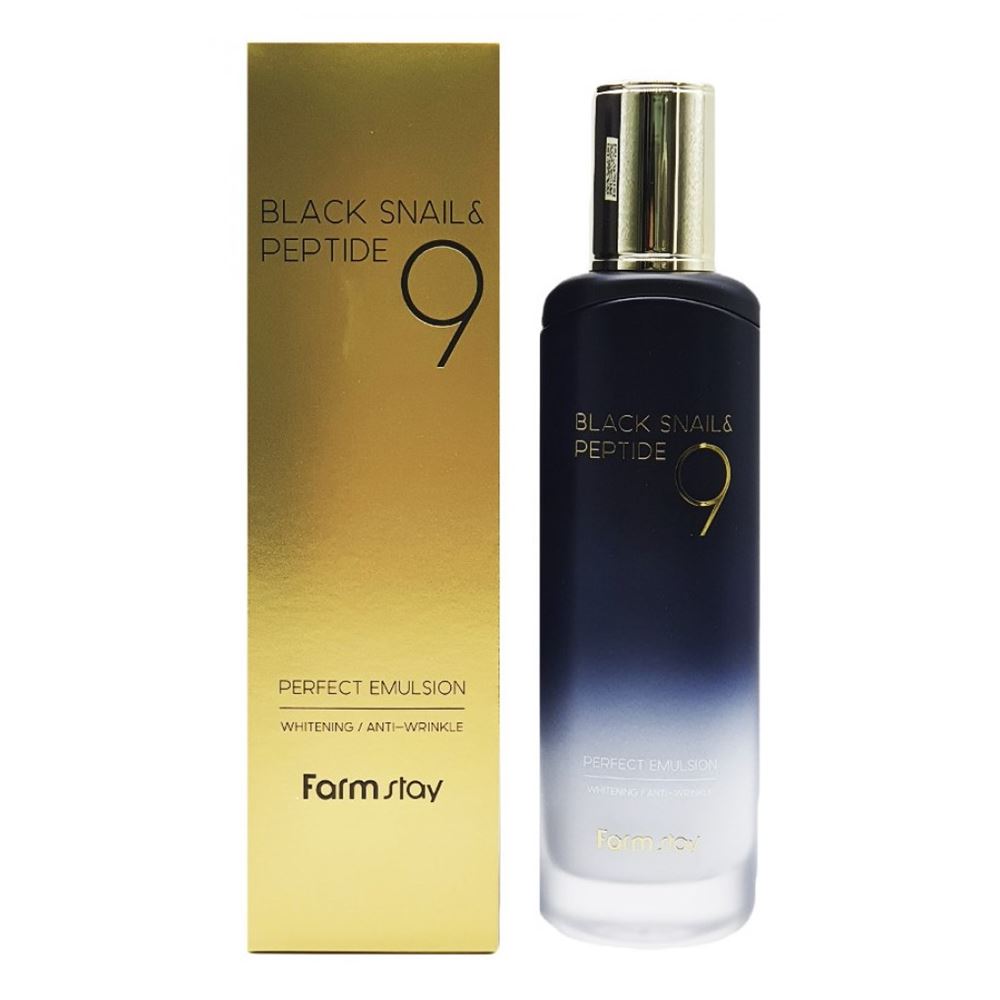 FarmStay Skin Care Black Snail & Peptide 9 Perfect Emulsion Эмульсия омолаживающая с комплексом из 9 пептидов