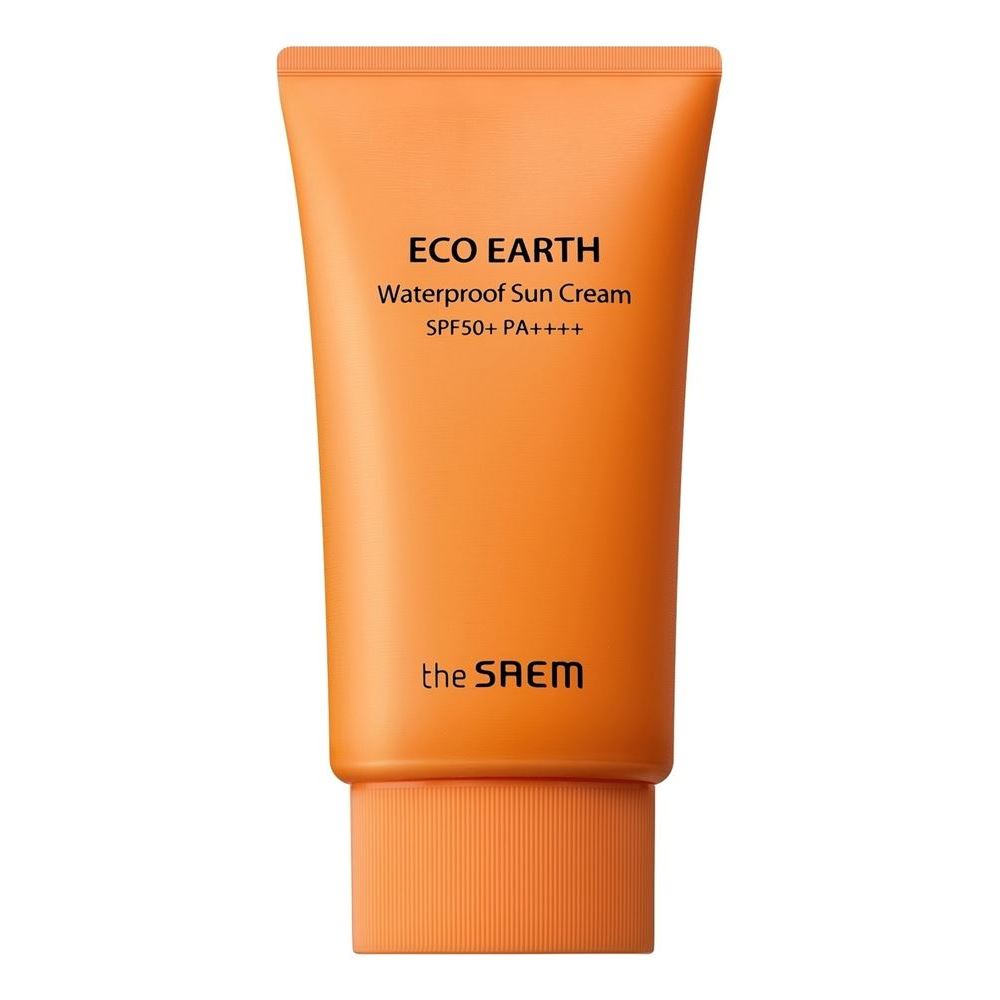 The Saem Eco Earth Waterproof Sun Cream SPF50+ PA++++  Солнцезащитный крем
