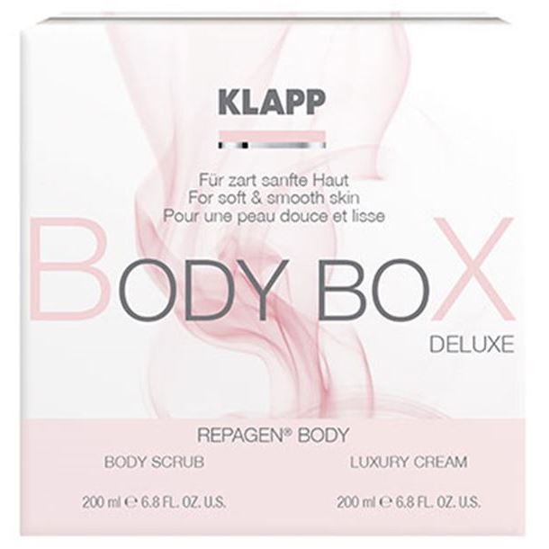 Klapp Skin Care Deluxe Repagen Body Набор для ухода за телом: скраб для тела, люкс-крем для тела