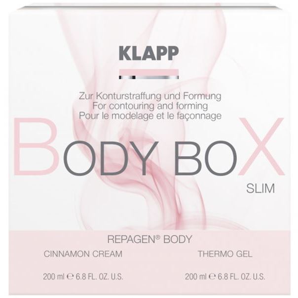 Klapp Skin Care Slim Repagen Body Набор для ухода за телом: термо-гель для тела, контур-крем с корицей