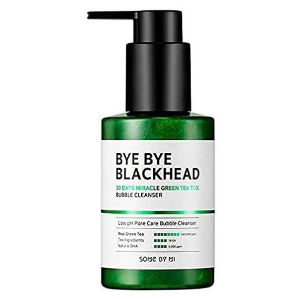Some By Mi Faсe Care Bye Bye Blackhead 30 Days Miracle Green Tea Tox Bubble Cleanser Пузырьковая маска-пенка от чёрных точек с экстрактом зеленого чая