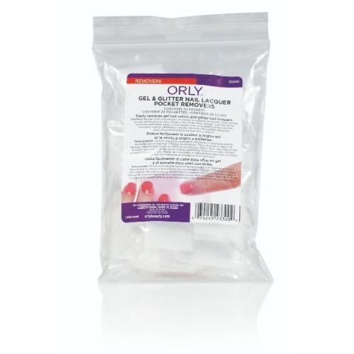 ORLY Лаки, гели и покрытия для ногтей Gel & Glitter Nail Lacquer Pocket Removers Пакетики для растворения гель-лака и лака с блестками 