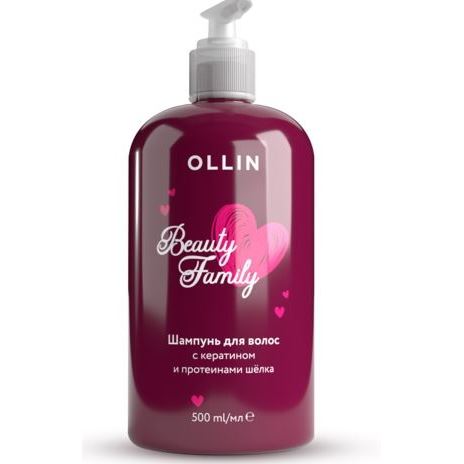Ollin Professional Perfect Hair Beauty Family Шампунь для волос с кератином и протеинами шелка Шампунь для волос с кератином и протеинами шелка
