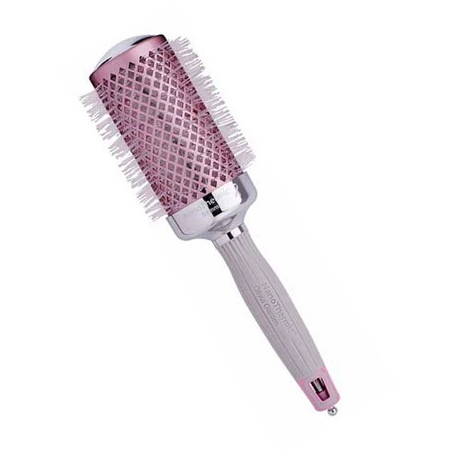 Olivia Garden Брашинги для волос PR-NT1PC-TH054-TP20 Термобрашинг керамический + ион NanoThermic 54 мм розовый/серый Термобрашинг для укладки волос керамический + ион NanoThermic 54 мм розовый/серый