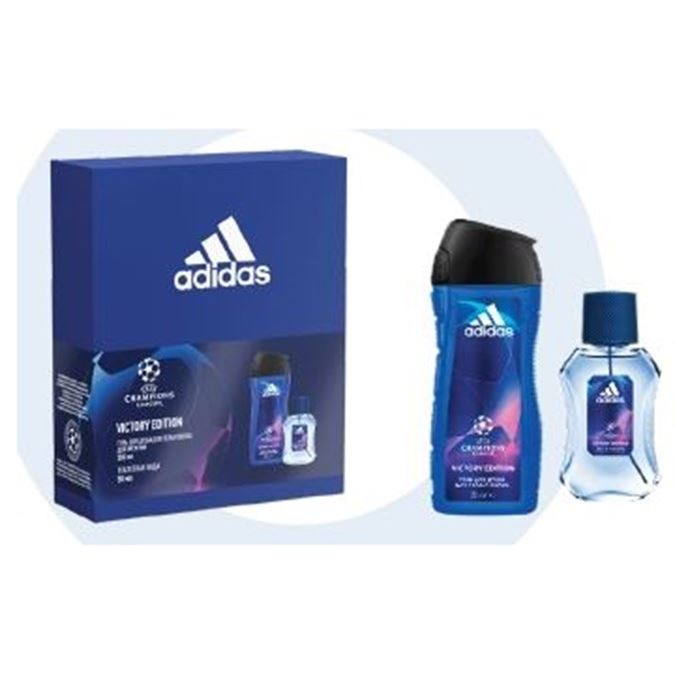 Adidas Fragrance Набор FY21 UEFA V  Туалетная вода и гель Подарочный набор: туалетная вода Victory Edition, гель для душа