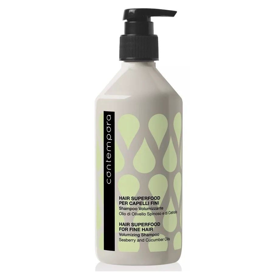 Barex Contempora Hair Superfood For Fine Hair Volumizing Shampoo Шампунь для объема Тонкие Волосы рН 5.5 Volumizing Shampoo Seaberry and Cucumber Oils