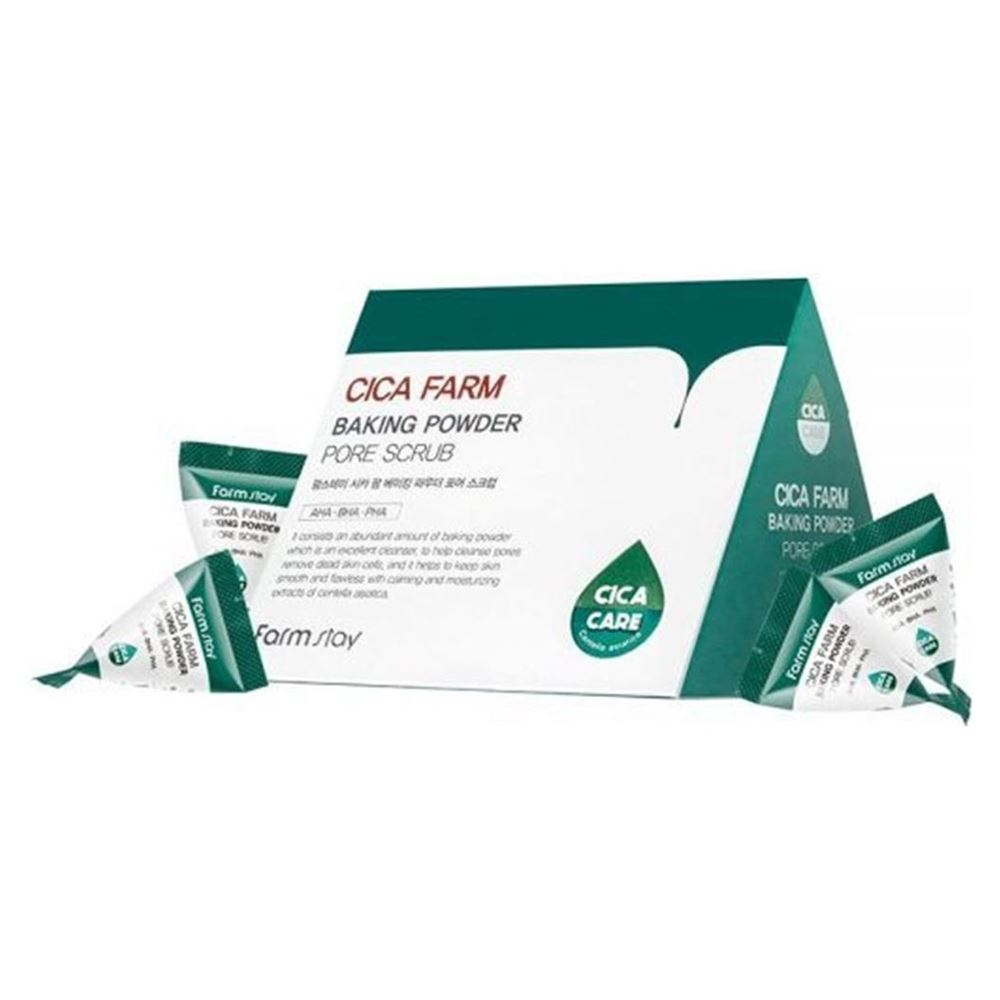 FarmStay Cleansing Cica Farm Baking Powder Pore Scrub Скраб в пирамидках для очищения пор с центеллой азиатской