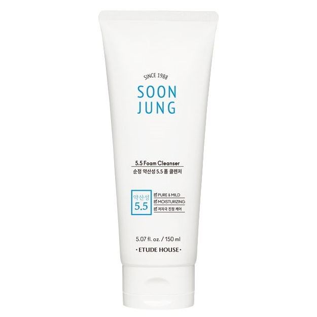 Etude House Face Care Soon Jung pH 5.5 Foam Cleanser Очищающая пенка для чувствительной кожи