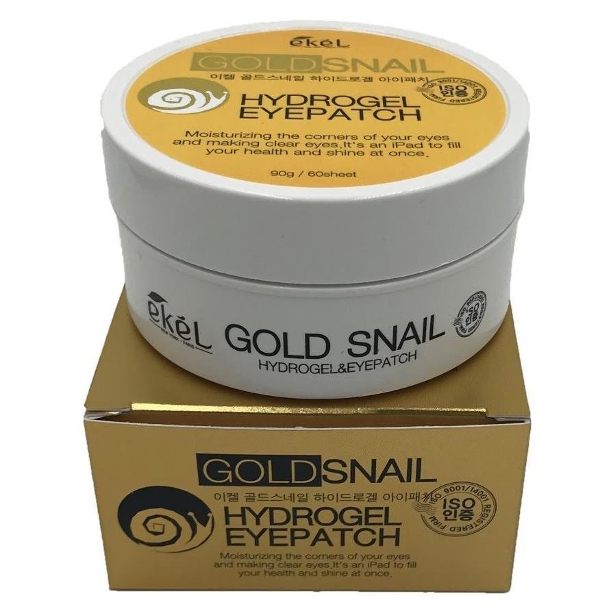 Ekel Face Care Gold Snail Hydrogel Eyepatch Гидрогелевые патчи с муцином улитки и золотом