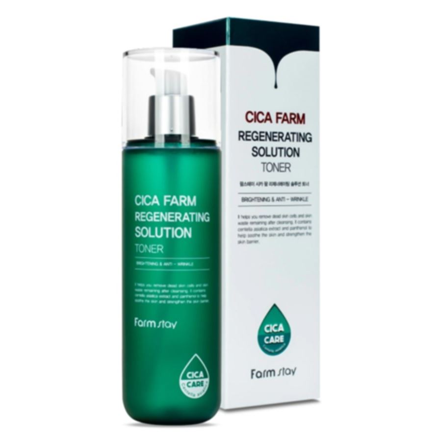 FarmStay Skin Care Cica Farm Regenerating Solution Toner Тонер восстанавливающий для лица с центеллой азиатской