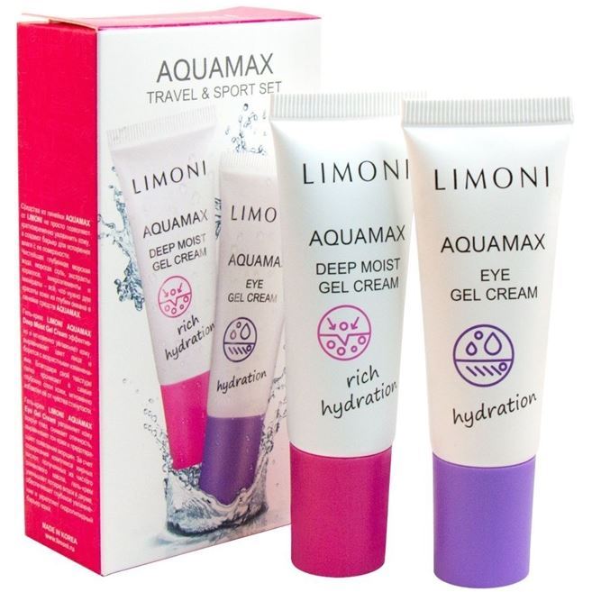 Limoni Aquamax  Aquamax Travel & Sport Set Набор: глубоко увлажняющий гель, крем для век