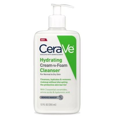 CeraVe Cleansing Hydrating Cream-to-Foam Cleanser Увлажняющая крем-пенка для умывания