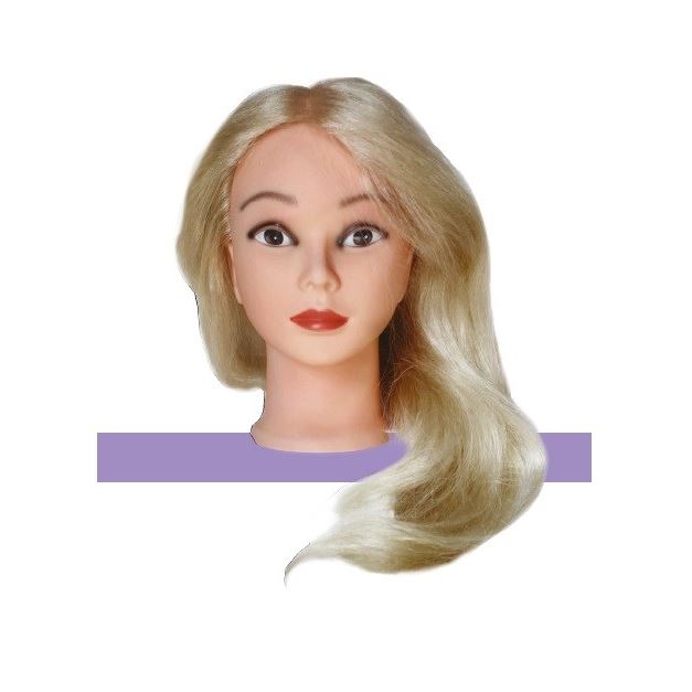 Ollin Professional Accessories Голова учебная Блондин длина волос 45/50 см, 100% натуральные волосы, штатив в комплекте Голова учебная Блондин длина волос 45/50 см, 100% натуральные волосы, штатив в комплекте