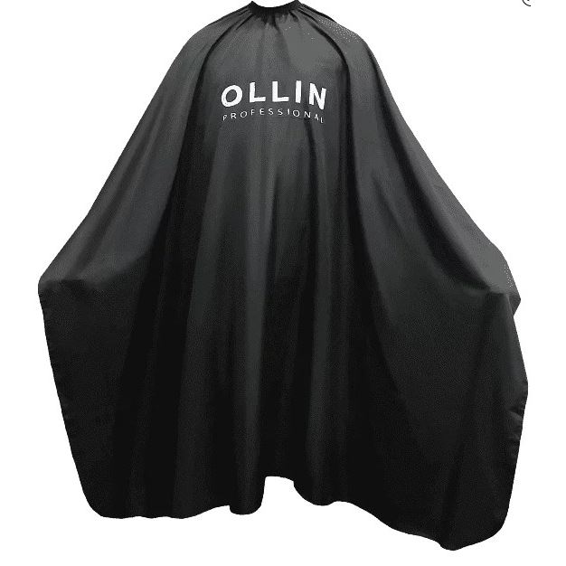 Ollin Professional Accessories Пеньюар для стрижки на крючках черный 160х145 Пеньюар для стрижки на крючках черный 160х145