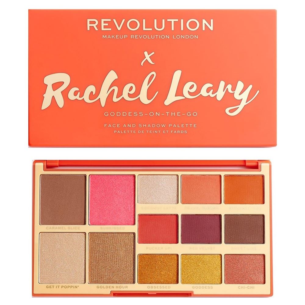 Revolution Makeup Make Up Rachel Leary Goddess-On-The-Go Face And Shadow Palette  Палетка для макияжa: Тени для век, румяна, хайлайтер, бронзер