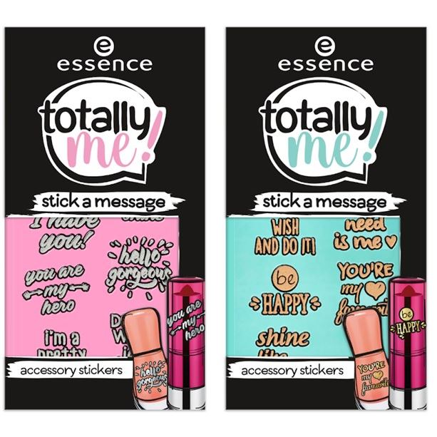 Essence Accessories Totally Me! Stick A Message Accessory Stickers Наклейки для косметических продуктов 